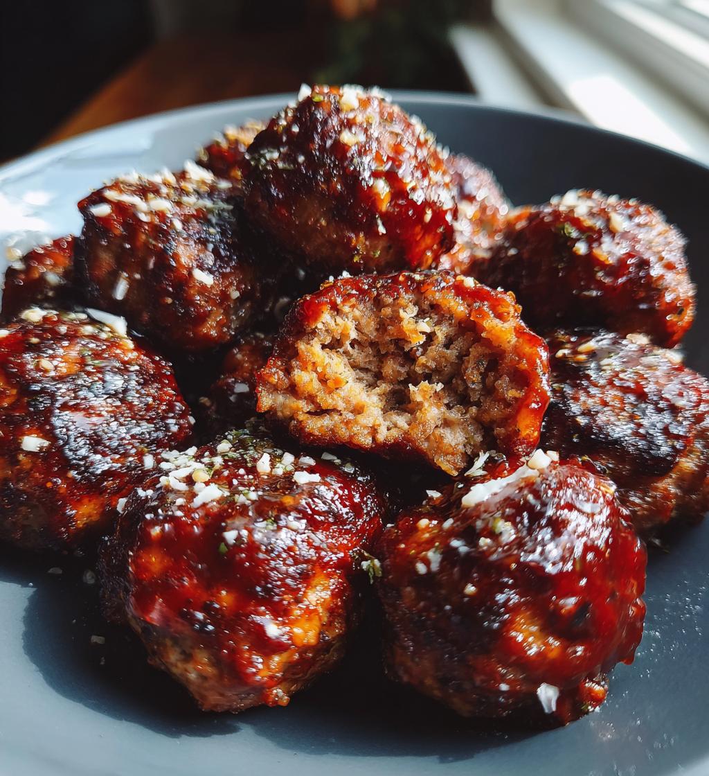 15 minute air fryer bbq meatballs - detail 1