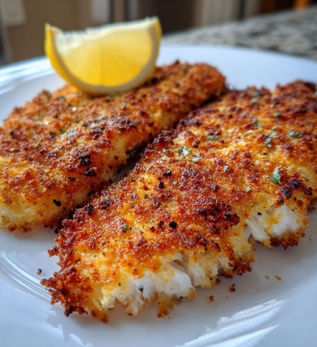 15 minute air fryer breaded tilapia - detail 1