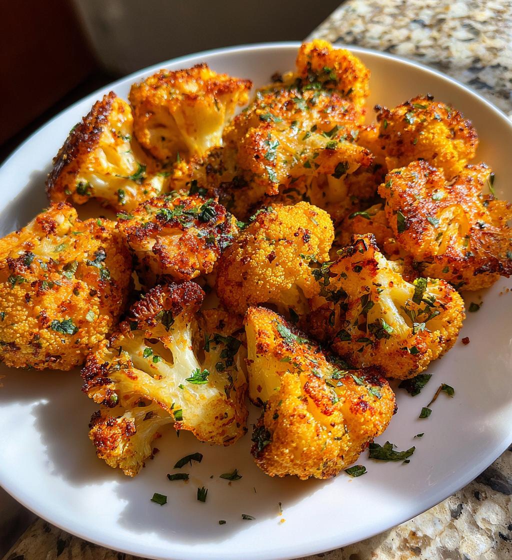 15 minute air fryer cauliflower bites - detail 1