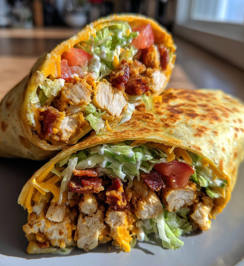 15 minute air fryer chicken bacon ranch wraps