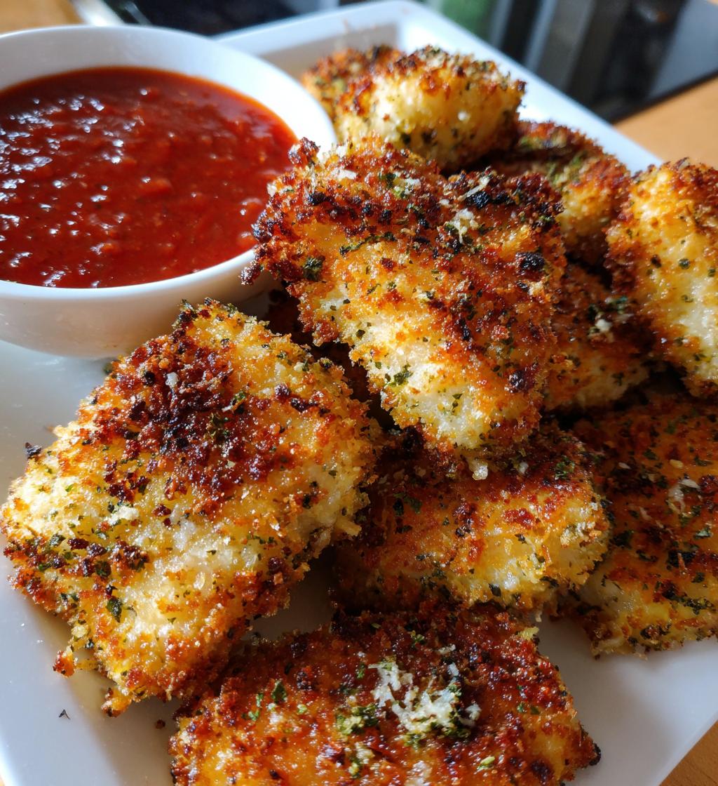 15 minute air fryer chicken parmesan bites - detail 1