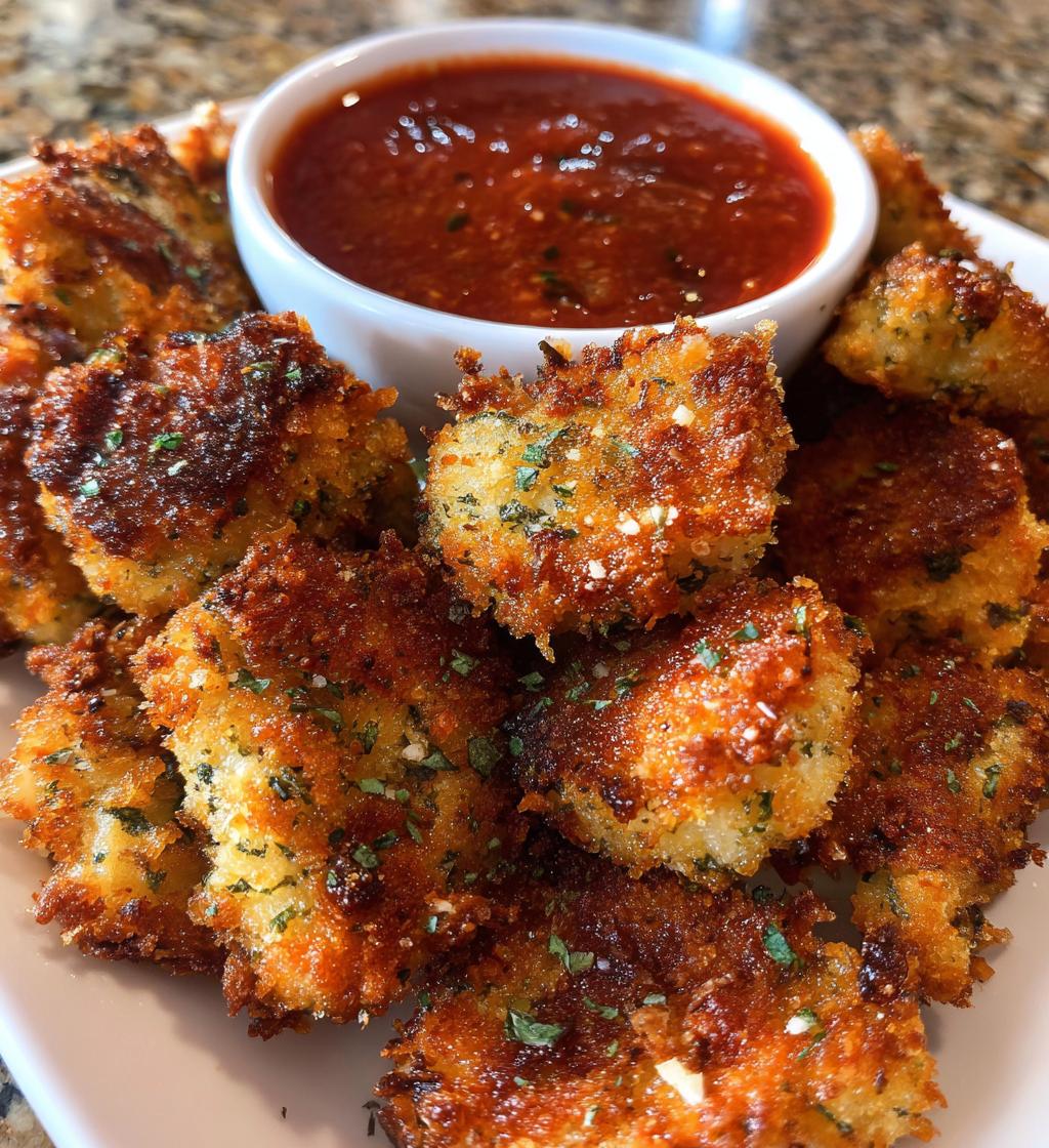 15 minute air fryer chicken parmesan bites