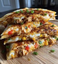 15 minute air fryer chicken quesadillas