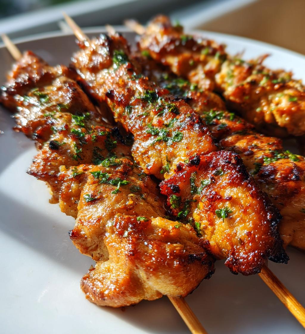15 minute air fryer chicken satay - detail 1