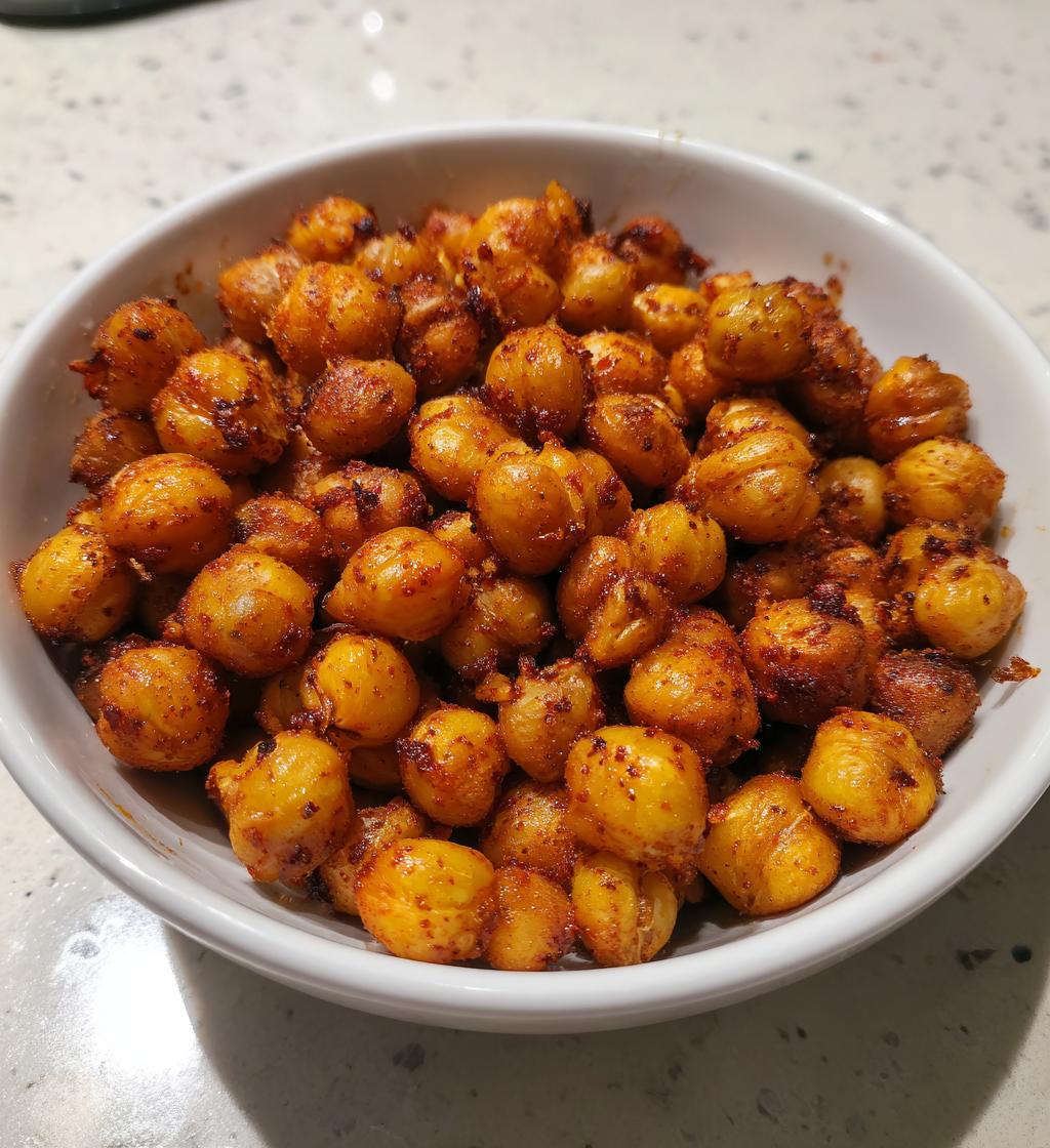15 minute air fryer spicy chickpeas