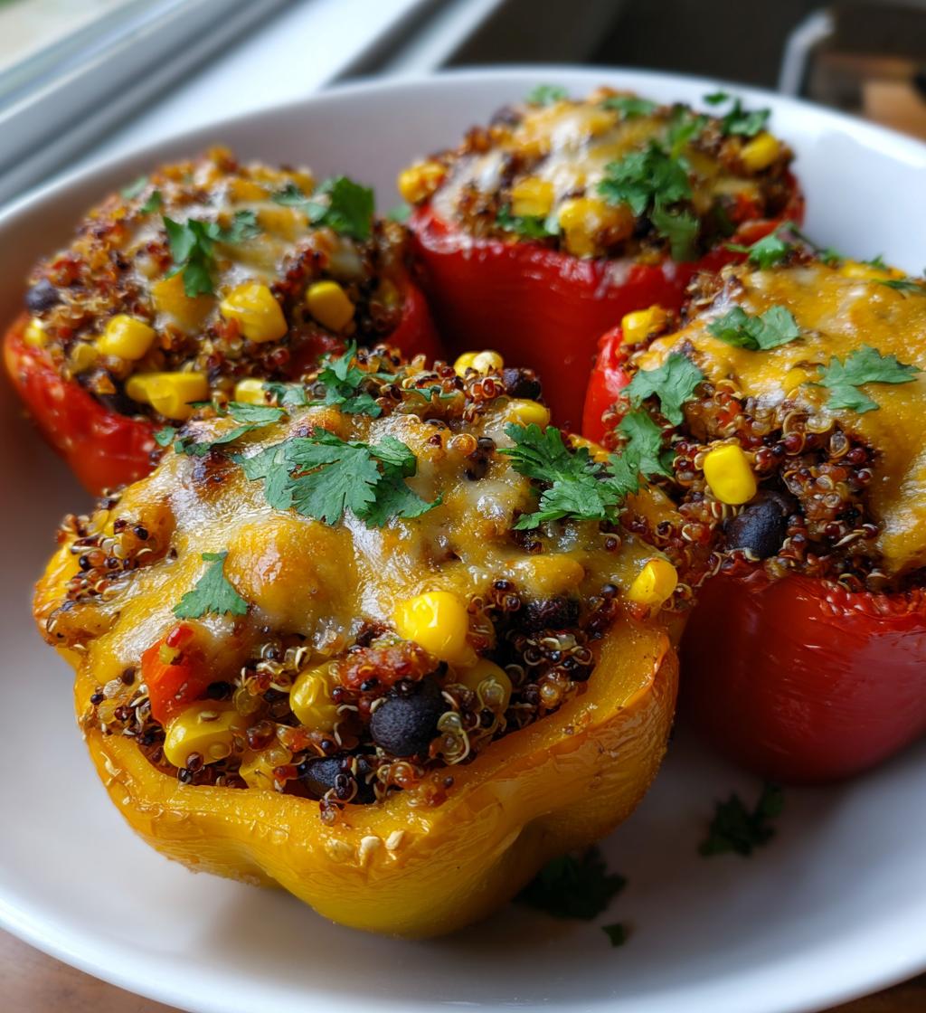 15 minute air fryer stuffed bell peppers