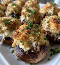 15 minute air fryer stuffed mushrooms