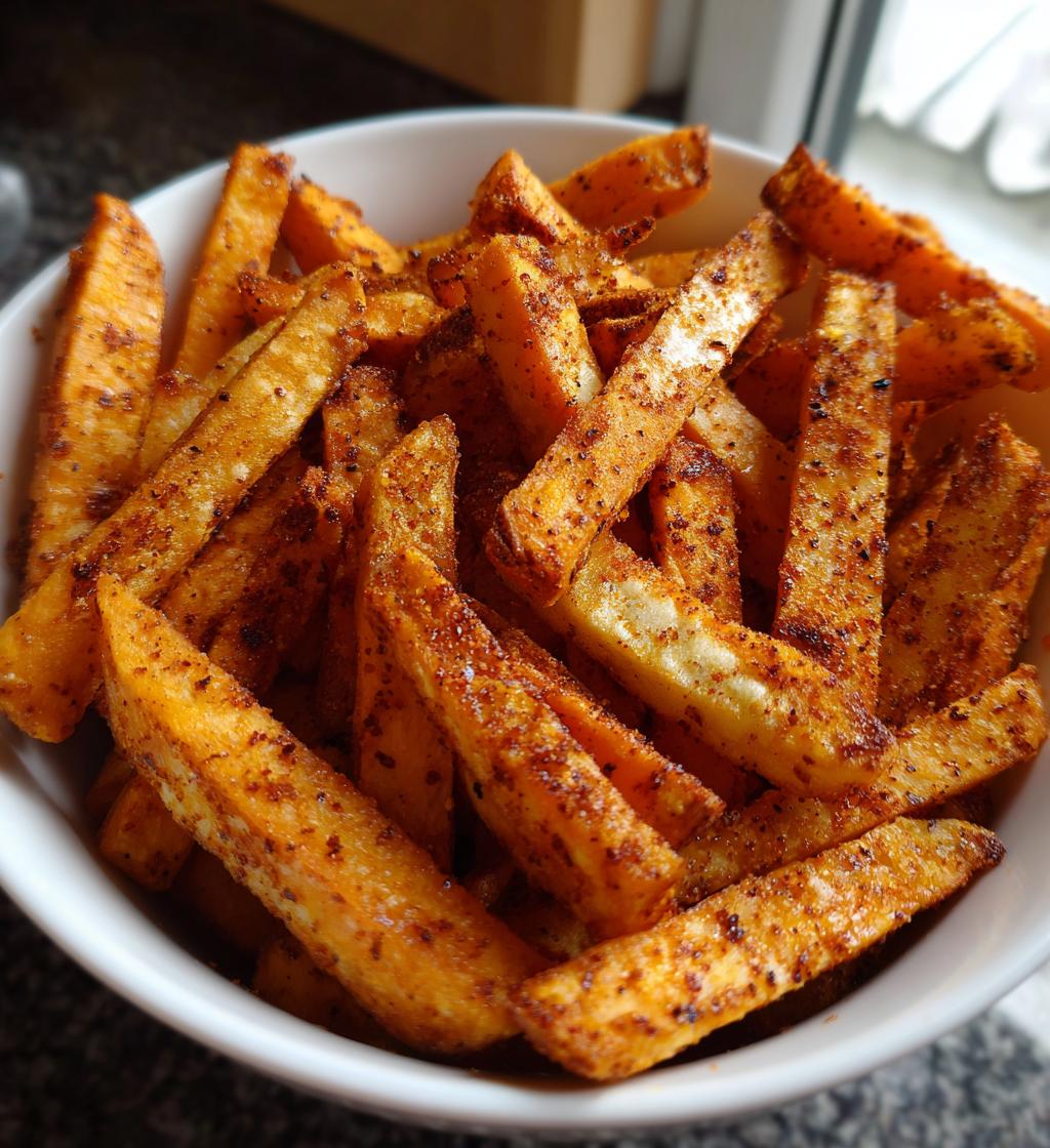 15 minute air fryer sweet potato fries - detail 1