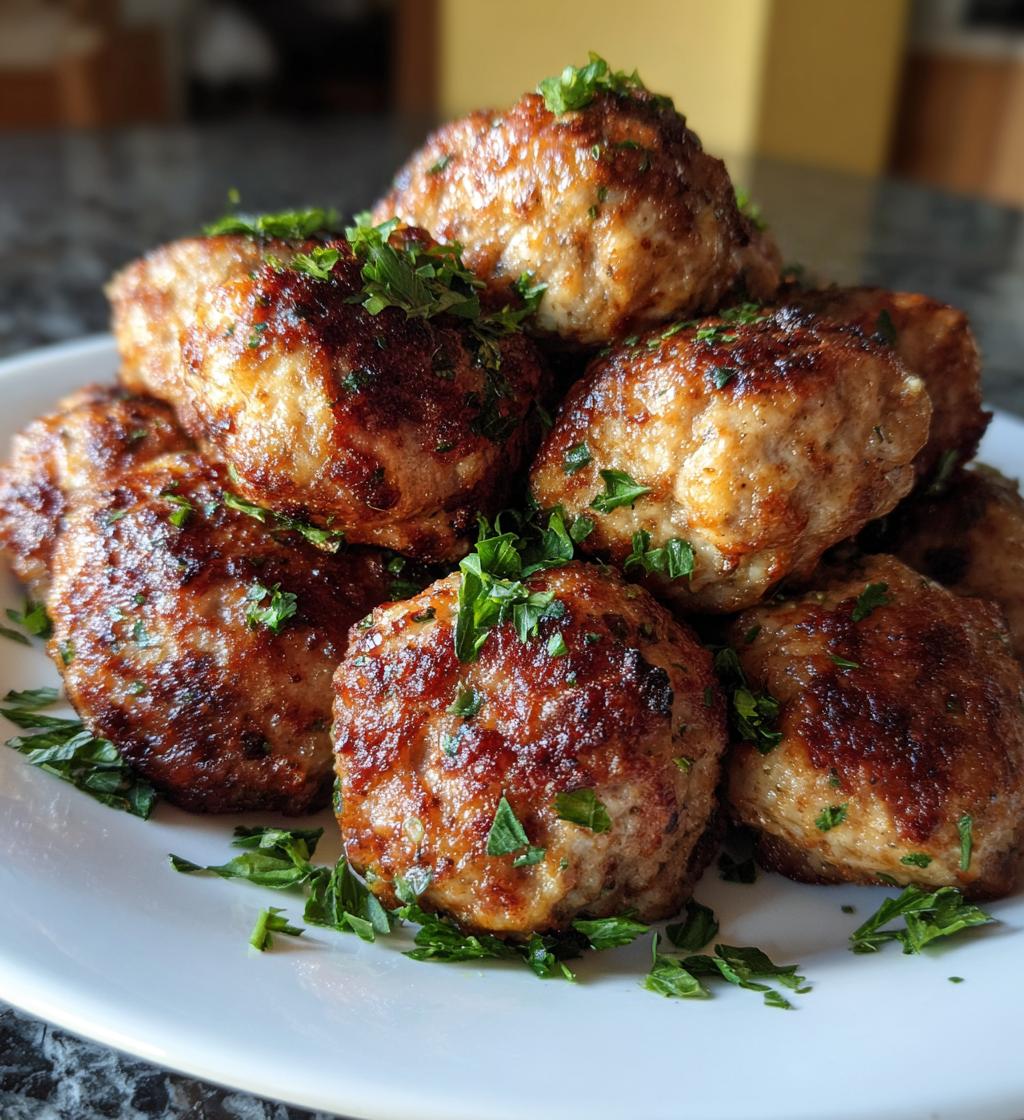 15 minute air fryer turkey meatballs - detail 1