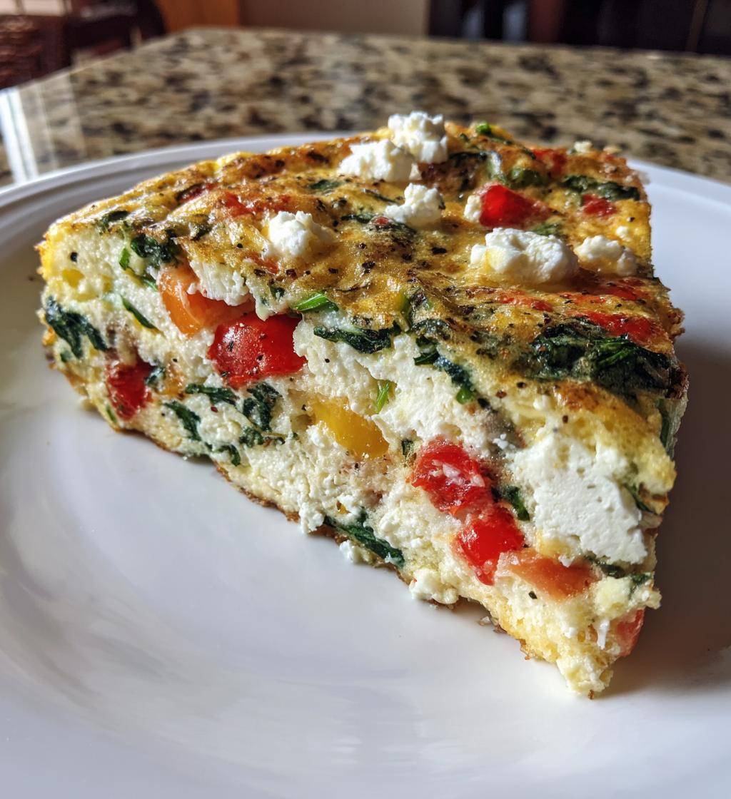 15 minute air fryer veggie frittata - detail 1