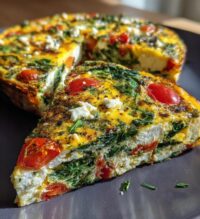 15 minute air fryer veggie frittata