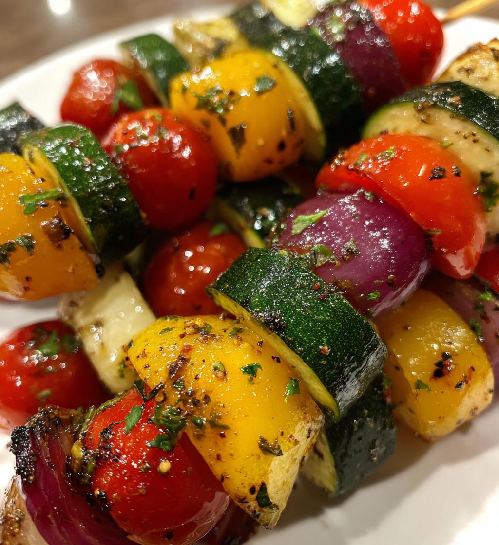 15 minute air fryer veggie skewers