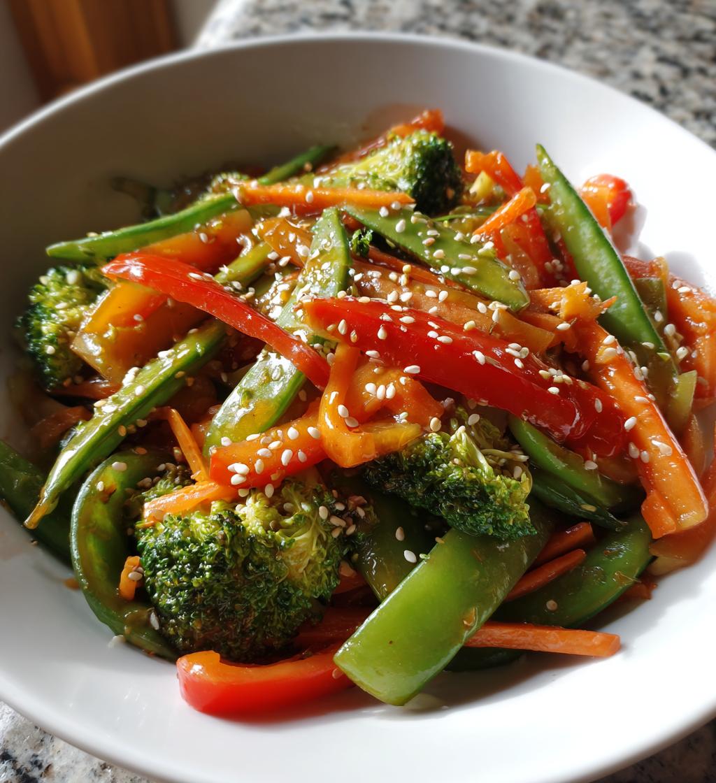 15 minute air fryer veggie stir fry