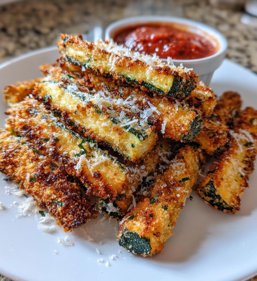 15 minute air fryer zucchini fries - detail 1
