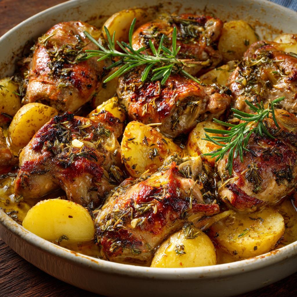 Coniglio al Forno con Patate