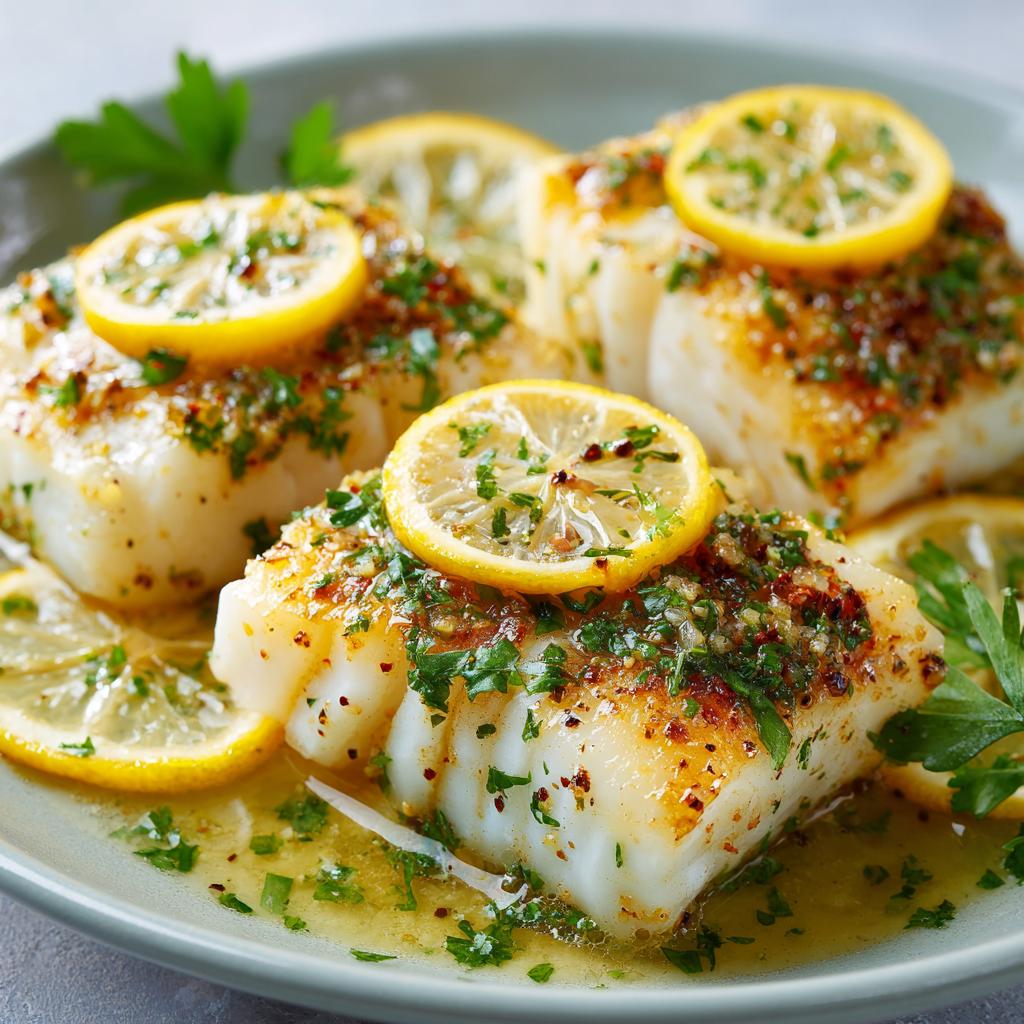 Filetti di Merluzzo Fresco al Limone e Prezzemolo
