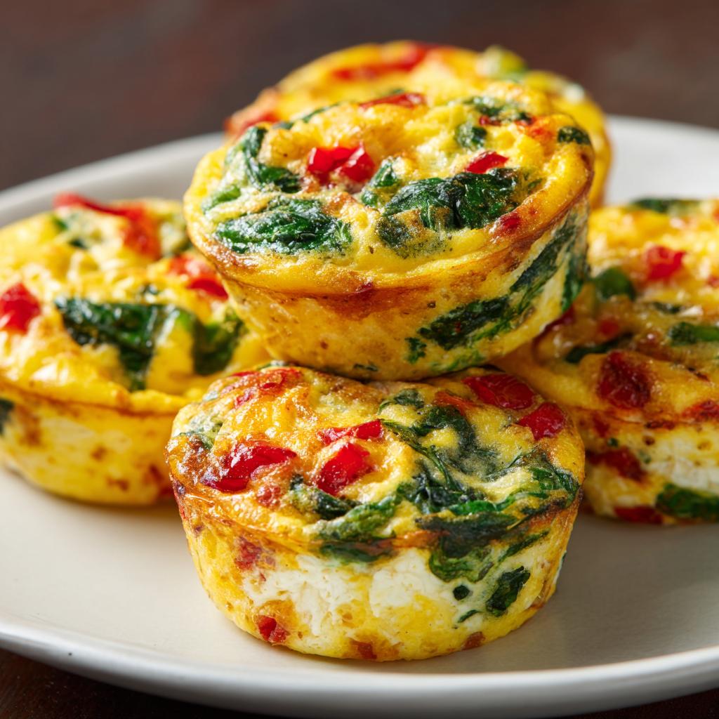 Muffin di Uova con Spinaci e Peperoni - detail 1