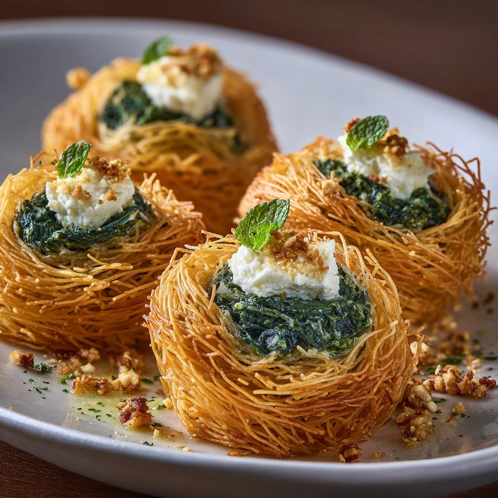 Nidi di Pasta Kataifi con Ricotta e Spinaci - detail 1