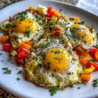Uova Soffici con Formaggio e Verdure