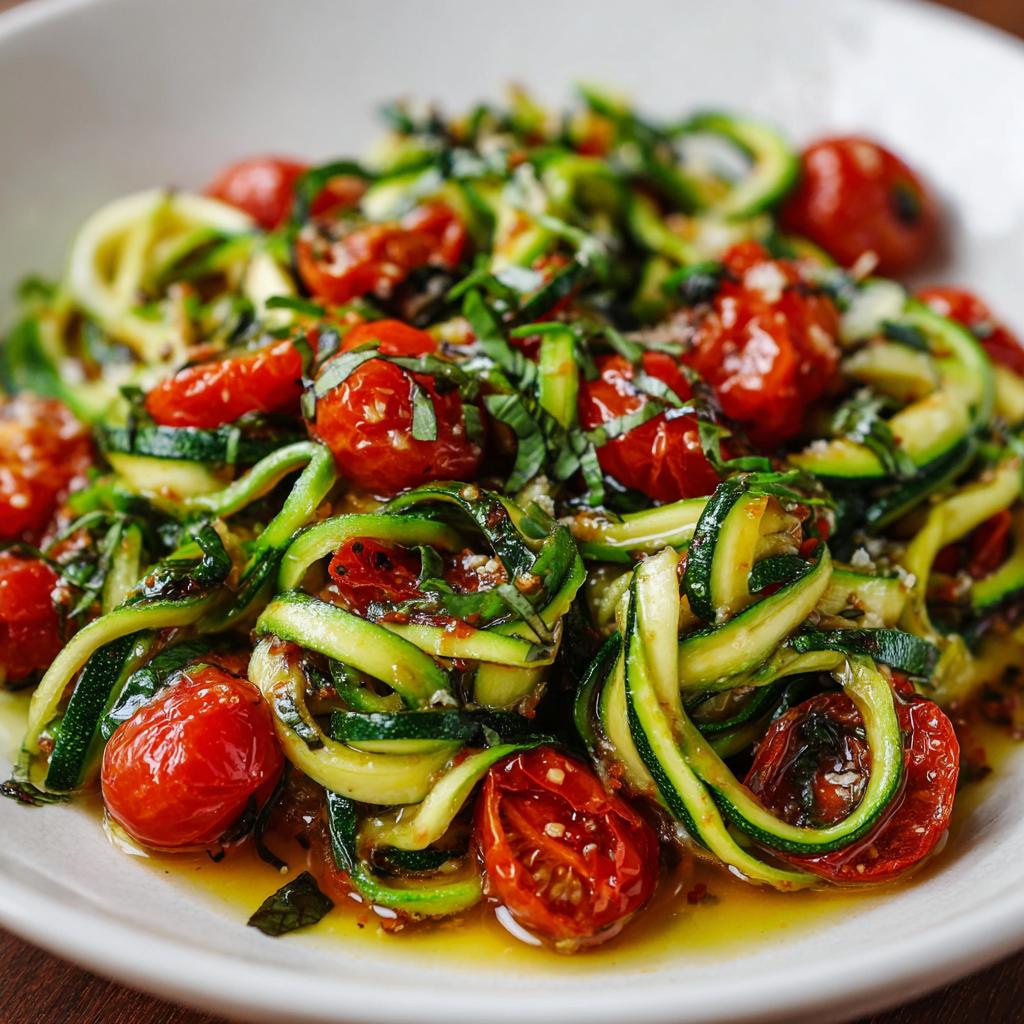 Zucchine Fit con Pomodorini e Basilico