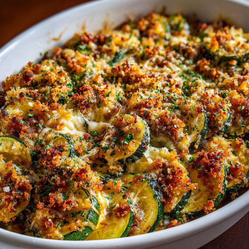 Zucchine e Salsiccia al Forno