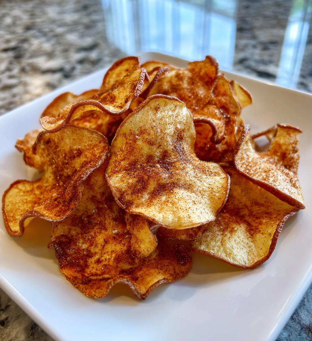 air fryer apple chips sweet crunchy bites - detail 1