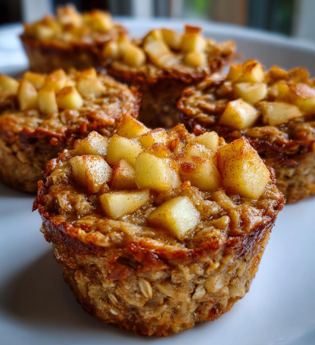 air fryer apple cinnamon oatmeal cups - detail 1
