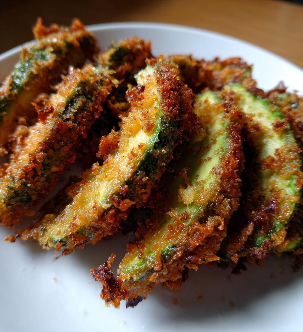 air fryer avocado slices crispy healthy snack - detail 1