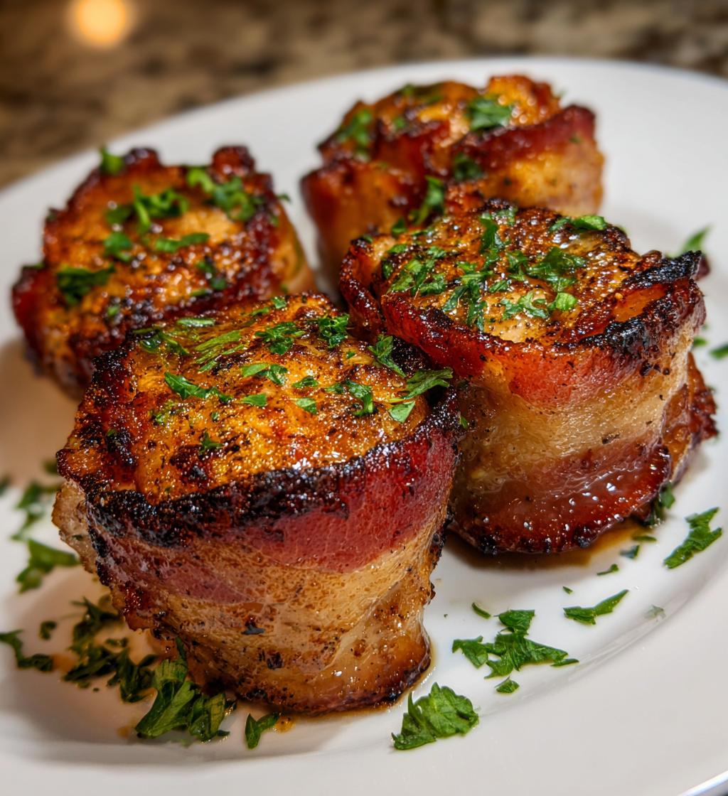 air fryer bacon wrapped pork medallions recipe - detail 1