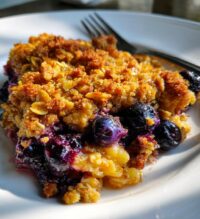 air fryer blueberry crisp delicious dessert recipe
