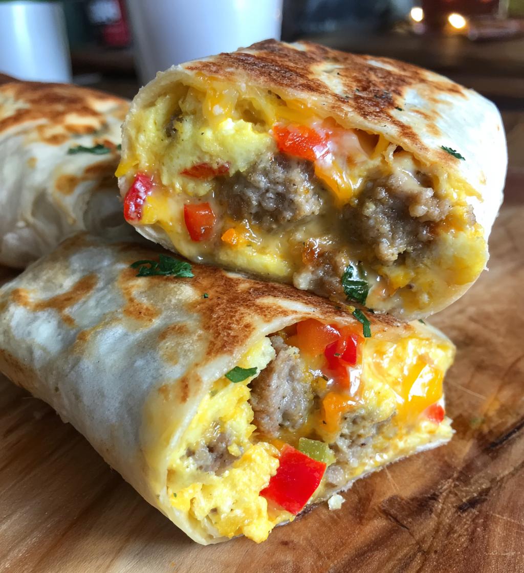 air fryer breakfast burritos