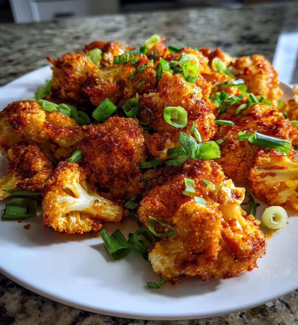 air fryer buffalo cauliflower bites