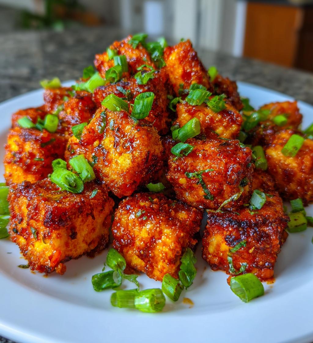 air fryer buffalo tofu bites recipe - detail 1