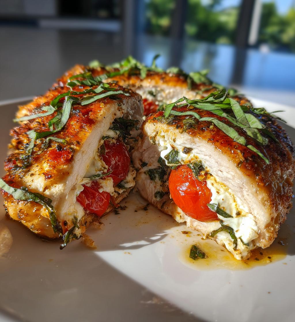 air fryer caprese stuffed chicken breast recipe - detail 1