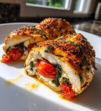 air fryer caprese stuffed chicken breast recipe