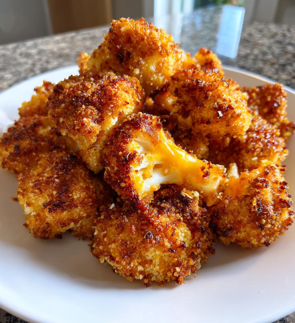 air fryer cauliflower cheese bites recipe