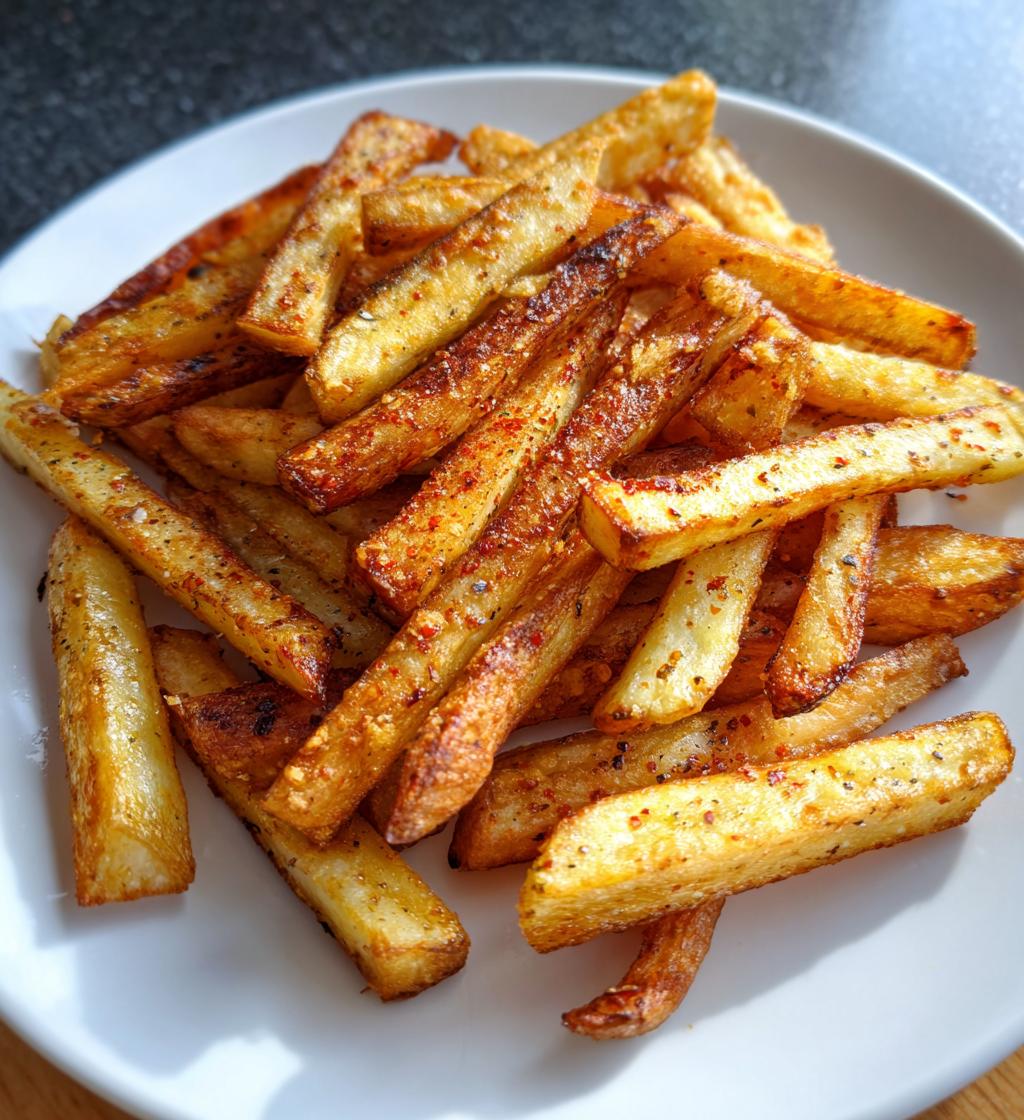 air fryer celery root fries - detail 1