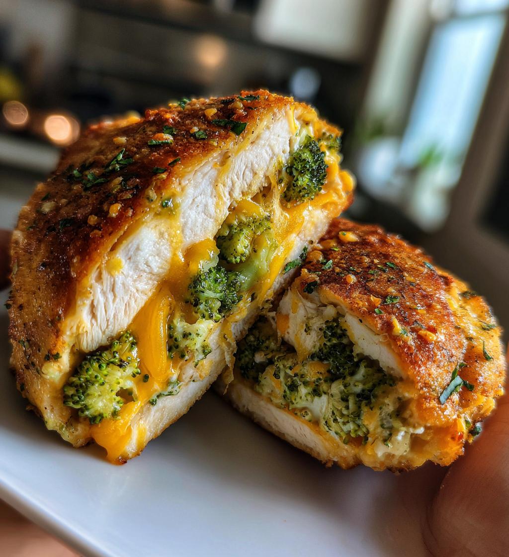 air fryer cheddar broccoli stuffed chicken breast - detail 1