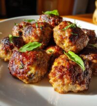 air fryer cheese stuffed meatballs recipe