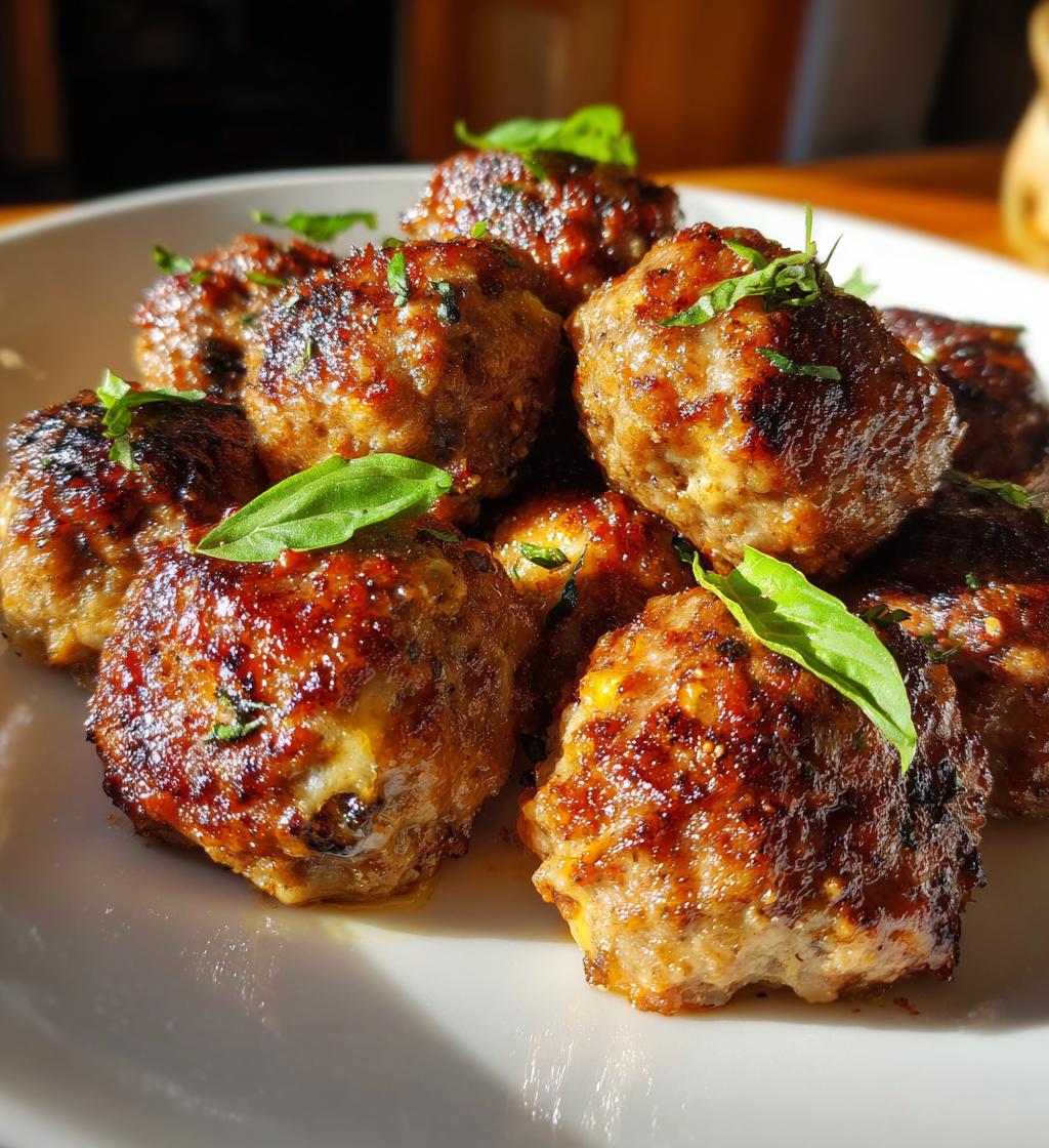 air fryer cheese stuffed meatballs recipe