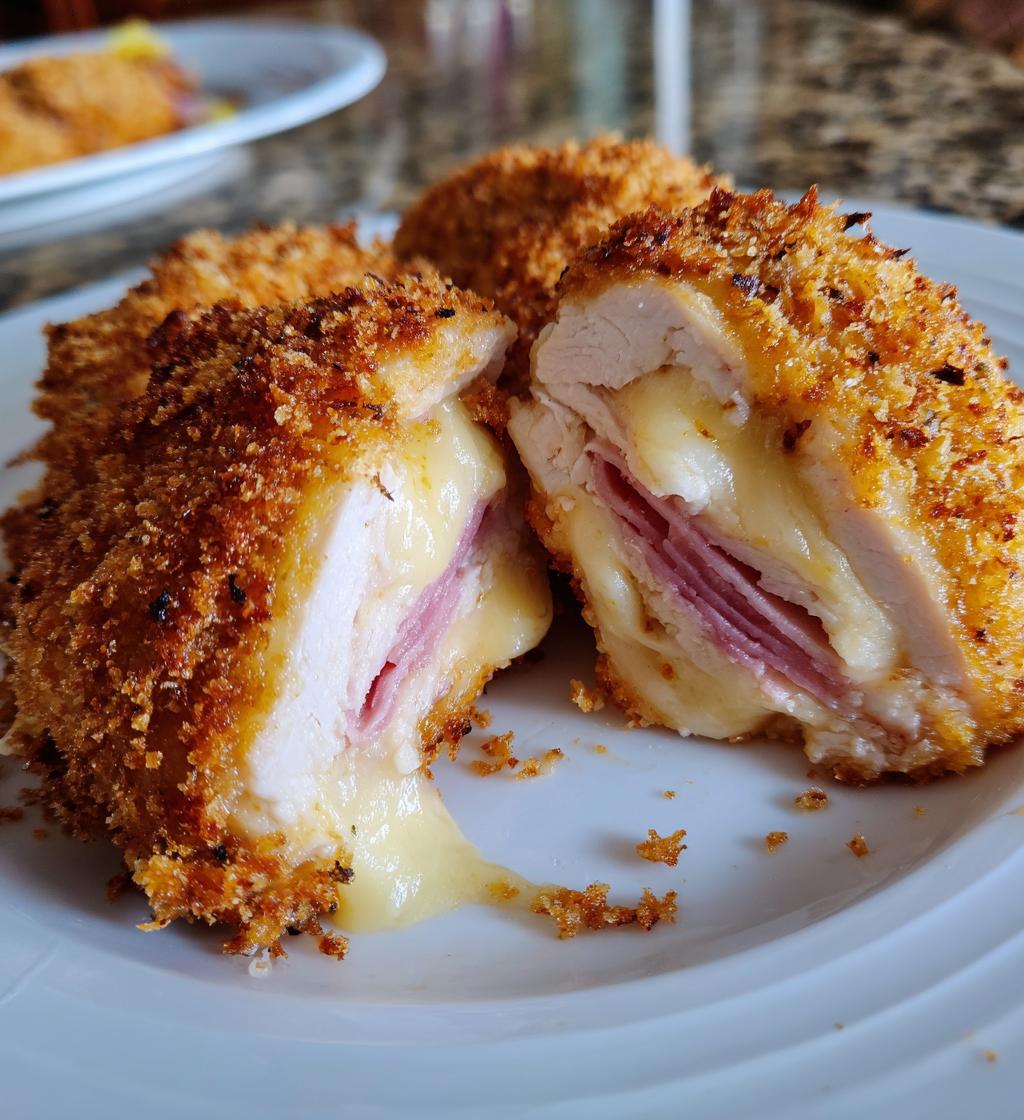 air fryer chicken cordon bleu recipe - detail 1