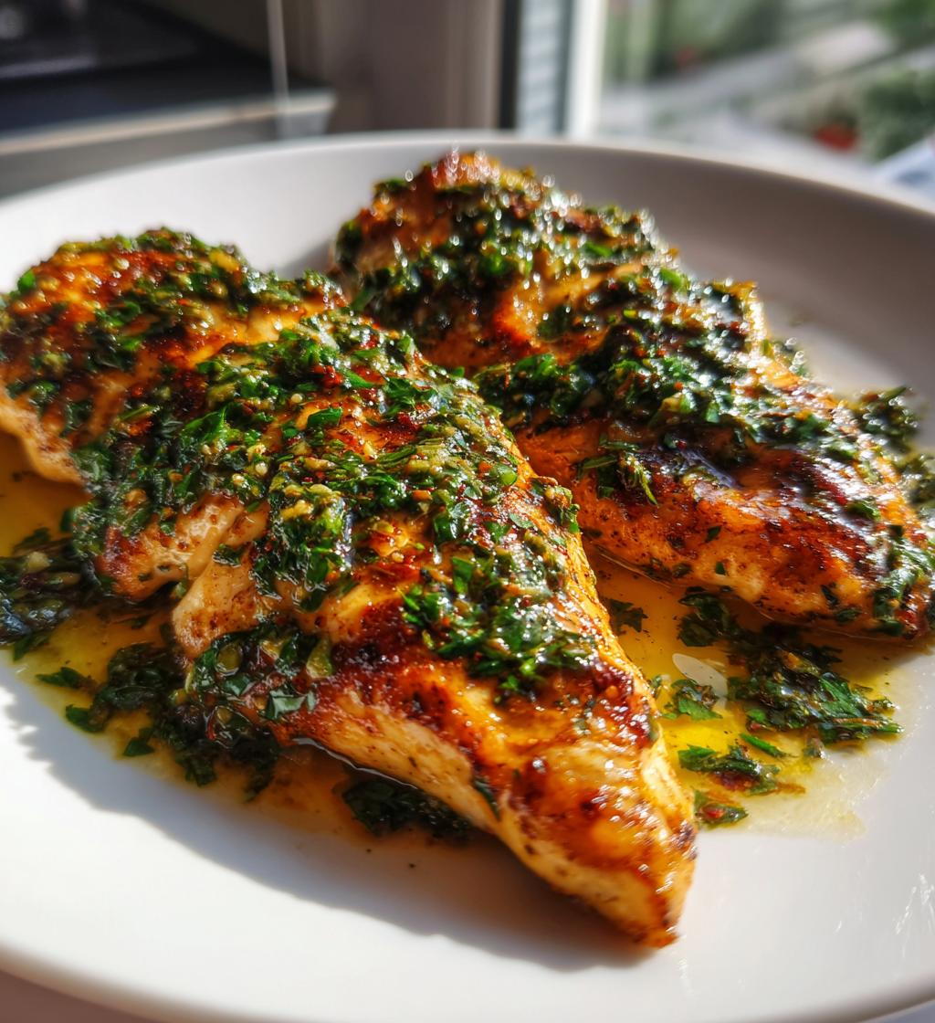 air fryer chimichurri chicken breast recipe - detail 1