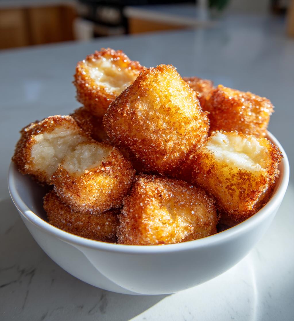 air fryer churro bites quick easy dessert recipe - detail 1