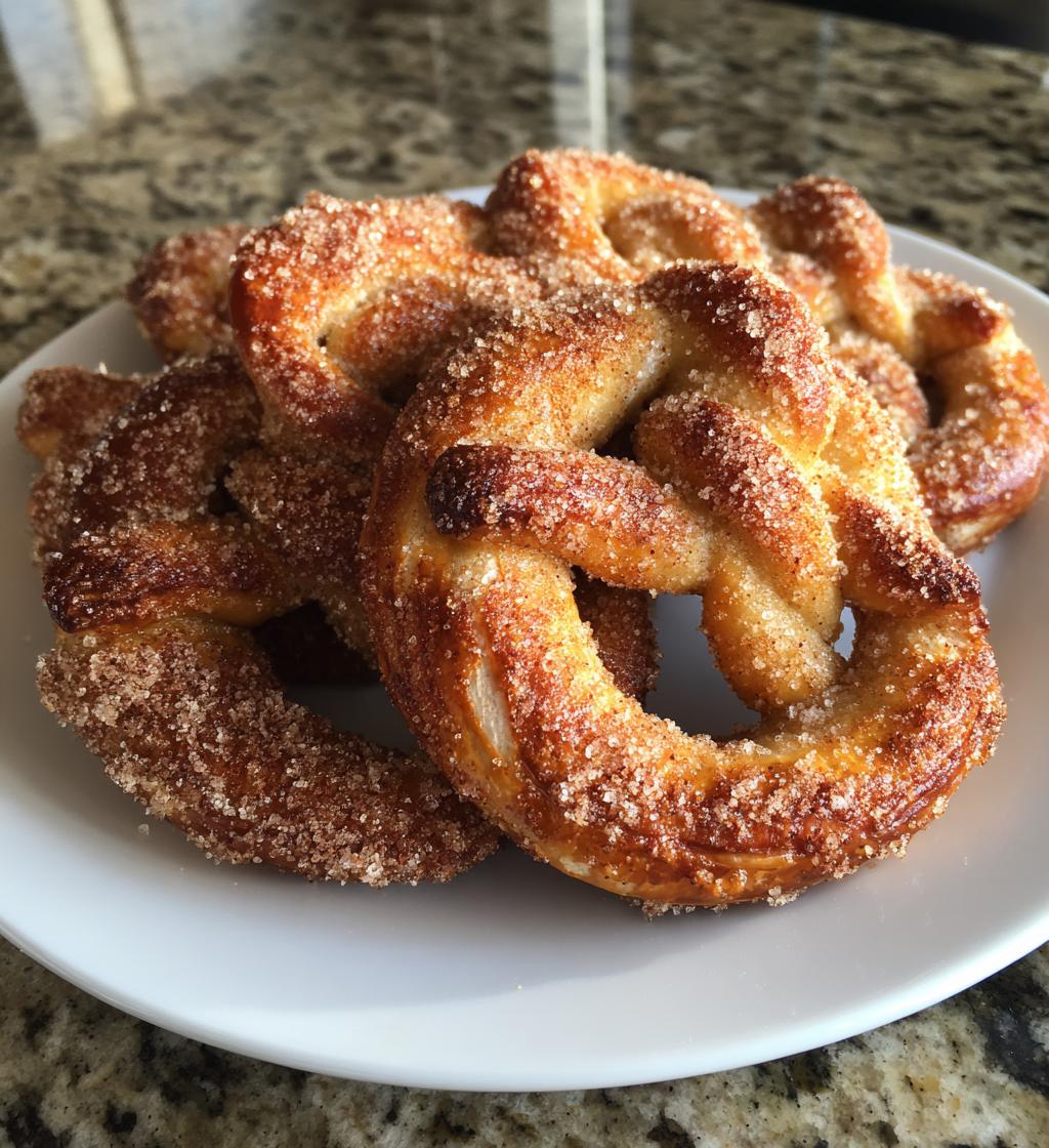 air fryer cinnamon sugar pretzels