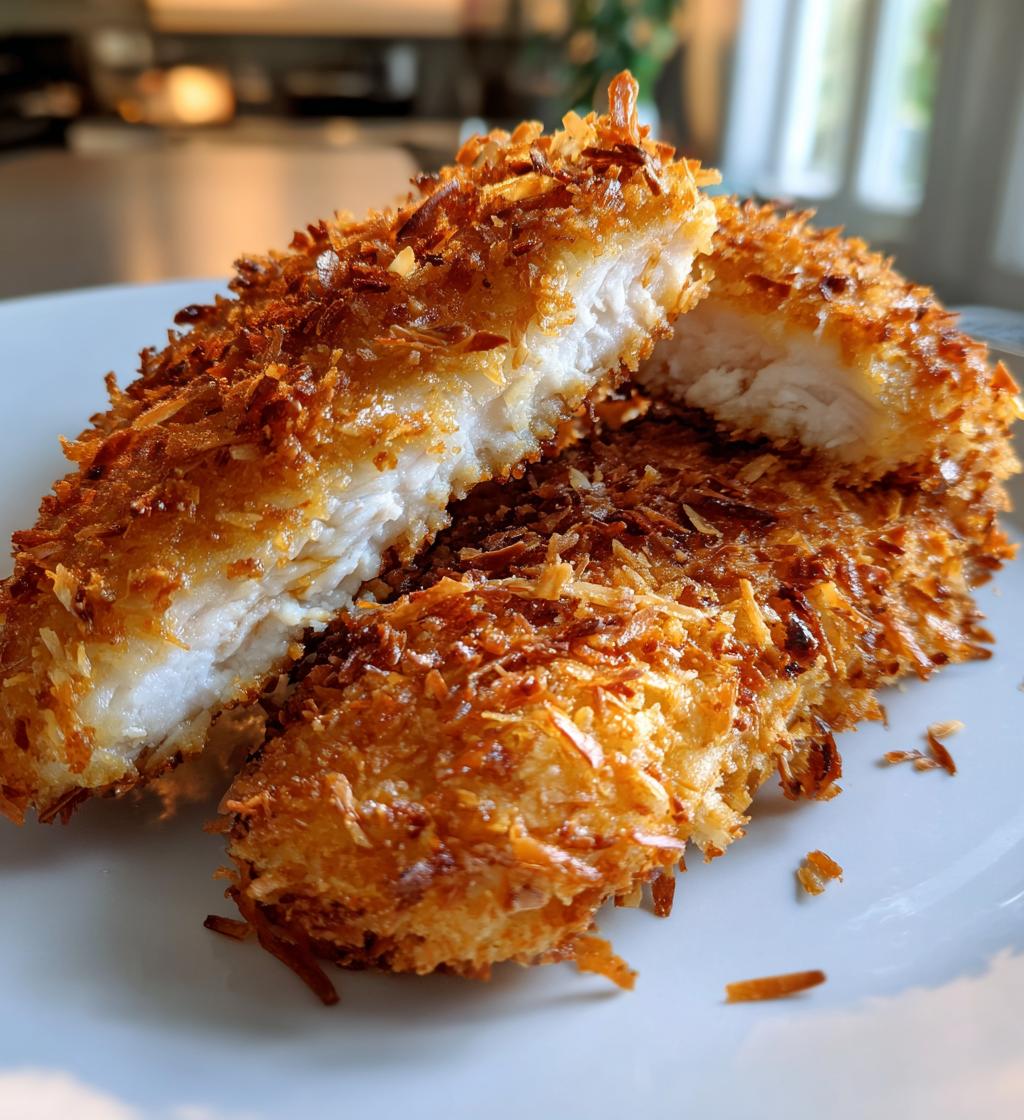air fryer coconut crusted chicken fillet recipe