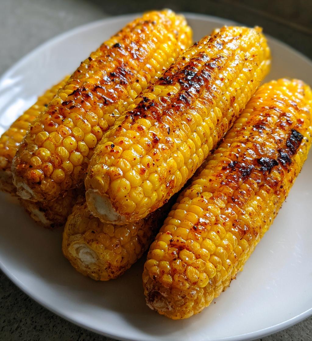 air fryer corn on the cob recipe - detail 1