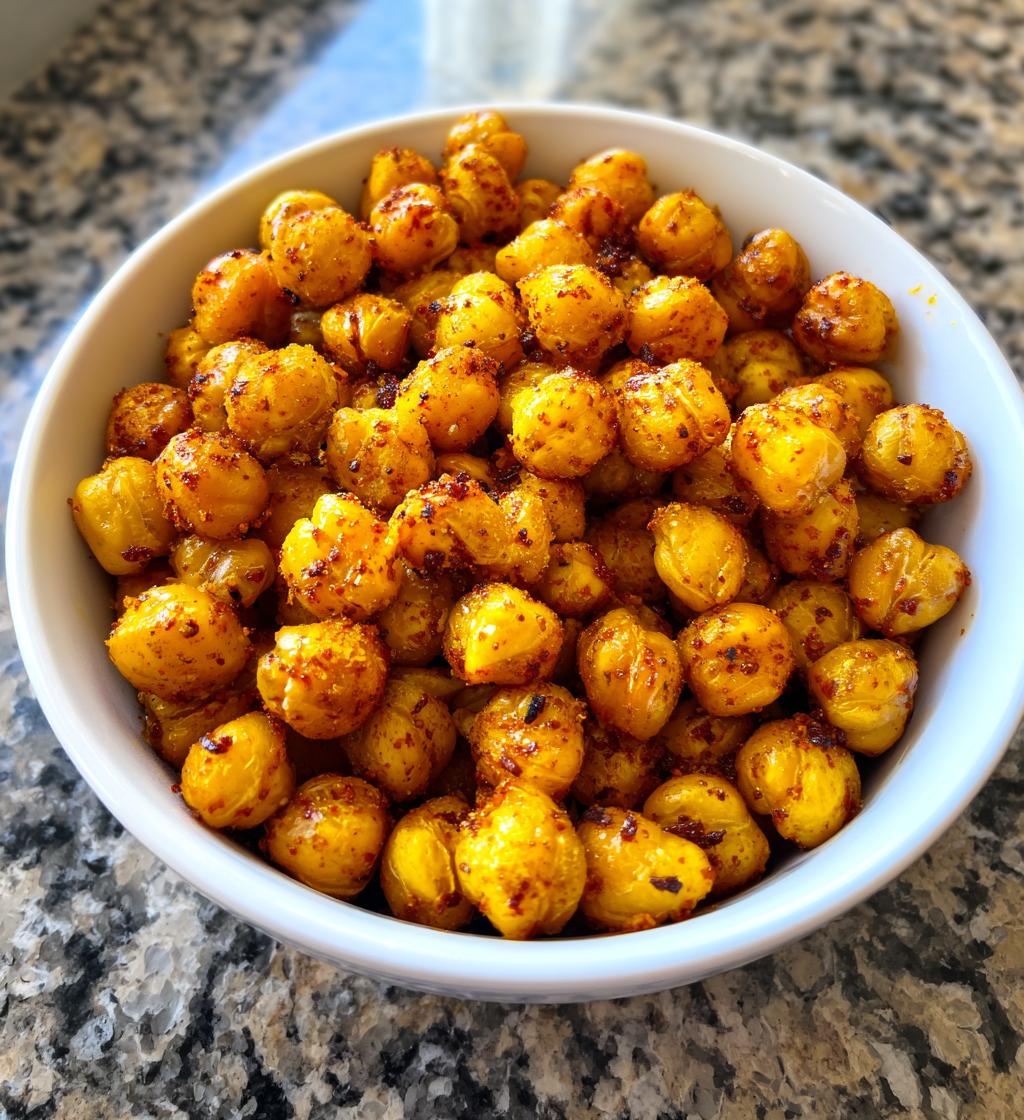 air fryer crispy chickpeas snack recipe - detail 1