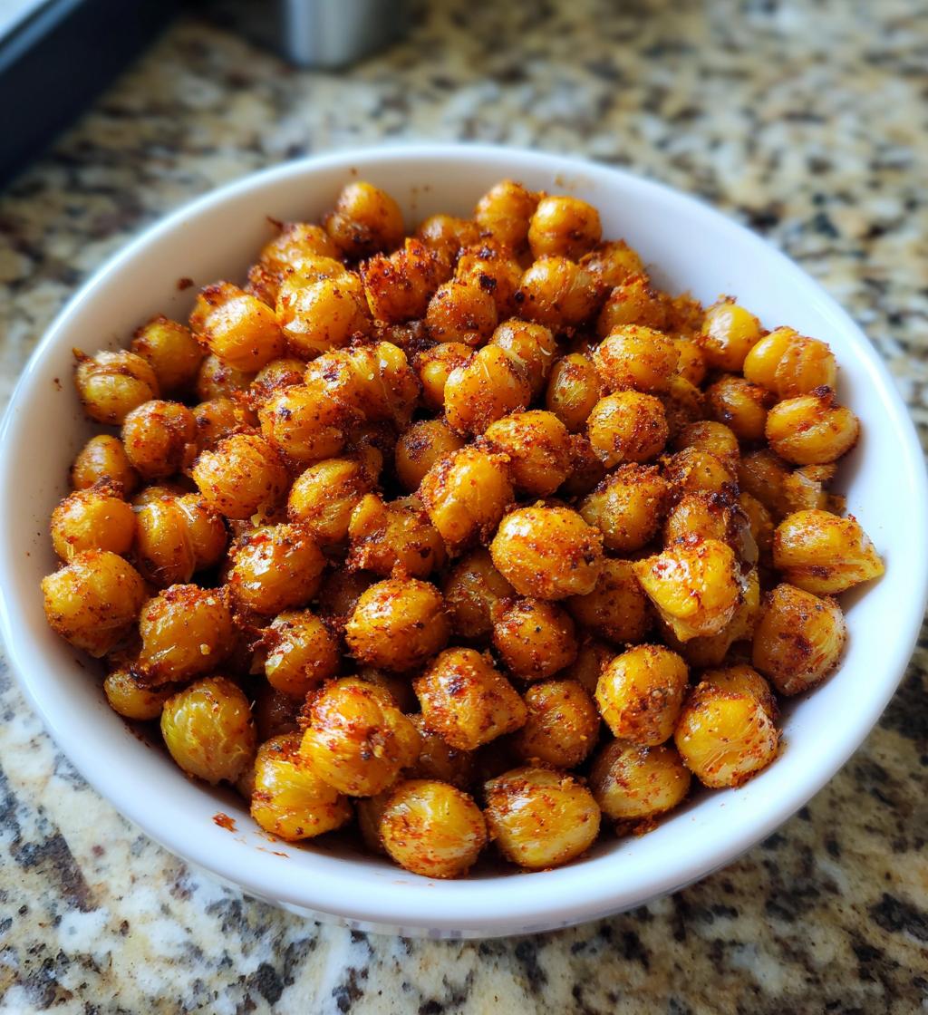 air fryer crispy chickpeas snack recipe