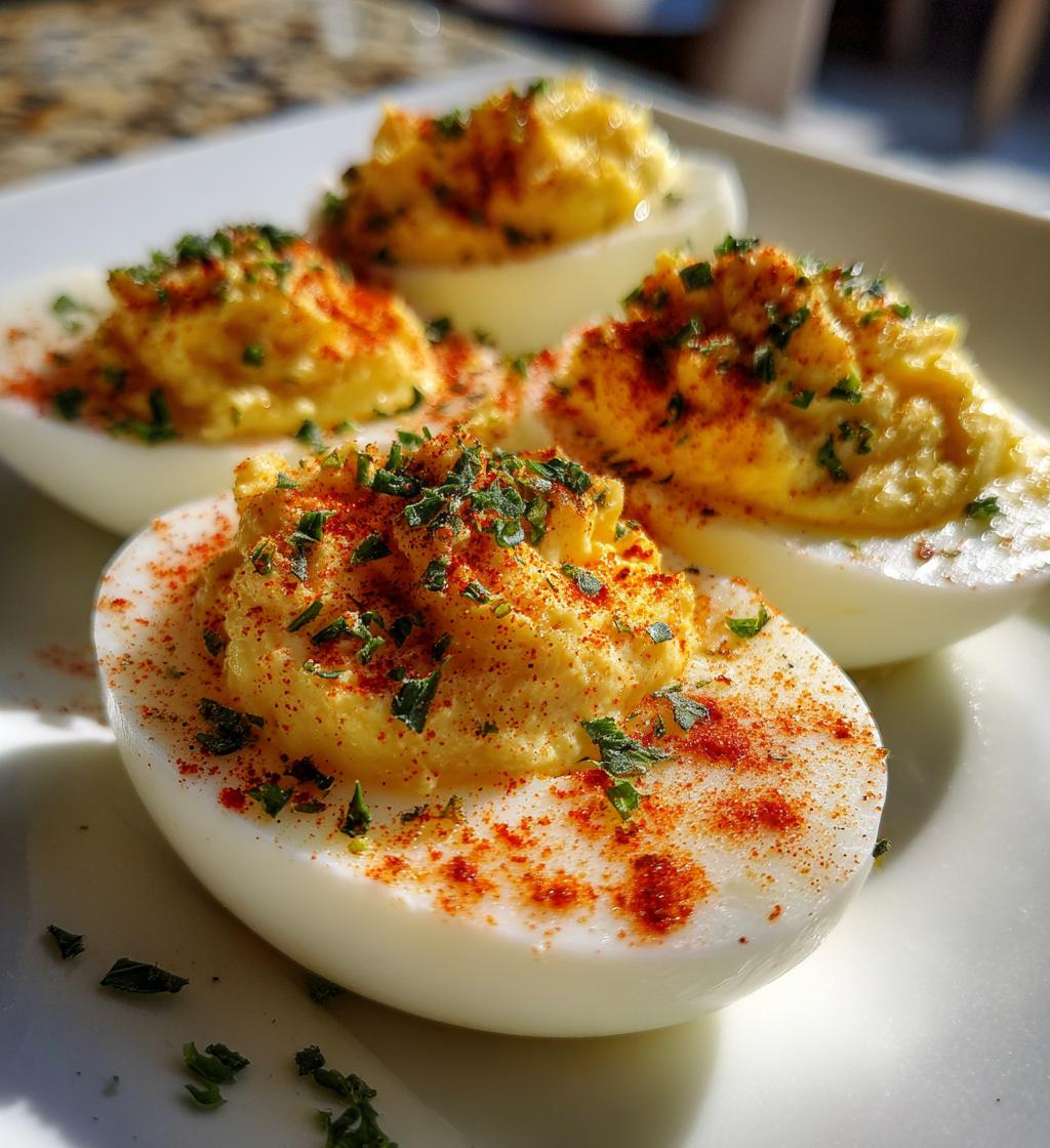 air fryer deviled eggs - detail 1