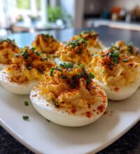 air fryer deviled eggs crispy outside